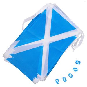 Decorazione per feste Scozia bandiere a corde scozzesi Pull giardino domestico poliestere brannant brannant ornament outdoor sospeso sport decorativo