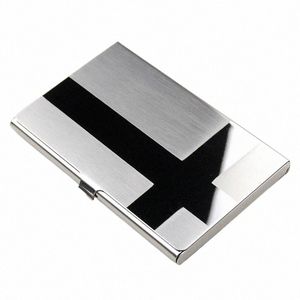 Titular do cartão de negócios Stainl Steel Card Wallet ID Titular do cartão de crédito Mulheres Homens Protetor impermeável Metal Nome Cardholder l3By #