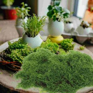 Dekorativa blommor Simulerade Moss Turf False Faux Decor Fake For DIY Crafts Simulation Plants Inomhus