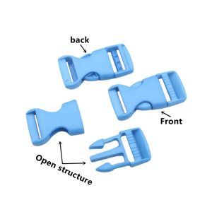 3pcs Kunststoffkonturierte Seitenfreisetzungsschnallen für Paracord Haustiere Halsband Rucksack Bag DIY -Zubehör 1.5/2/2,5/3cm Bunt