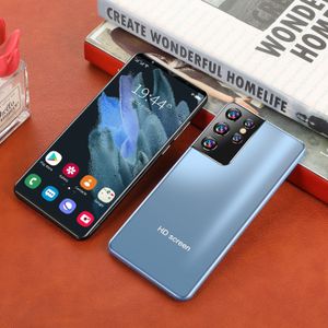 2022 nova tela grande cross-border celular s21 ultra comércio exterior barato fábrica de smartphones em estoque atacado