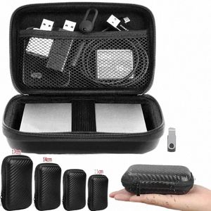 mini Bluetooth Earphe Cavo dati Borsa di stoccaggio EVA Impermeabile Viaggio Organizzazione Ctainer Borse con cerniera Fi Black Pack Case 792V #