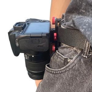 Kamera Bel Kemeri Klipsi Hızlı Bırakma V Plaka Montaj Anti-Shake Hızlı Anahtar Aracı SLR Gimbal Omuz Kayışı Tripod Kelepçe Tutucu