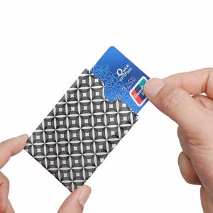 10 pezzi antifurto Rfid blocco titolare della carta proteggere la custodia della copertura del manicotto portafoglio carta di credito custodia in metallo Rfid copre per carte di credito 08Jh #