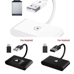 iPhoneのワイヤレスカープレイアダプターのアップグレードAndroid 5GHz Wifi Wireless Auto Car Adapterワイヤレスカープレイドングルプラグプレイオンラインアップデート