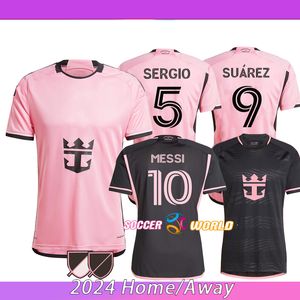 2024 Maglia Soccer Jerseys Vuxen CF Messis Suarez Inter Miamis Matuidi Campana Yedlin Beckham Football Men fans version KIDS KIT SHIRT KITS BARN