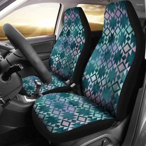 Assento de carro cobre pacote iridescente étnico asteca de 2 capa protetora frontal universal
