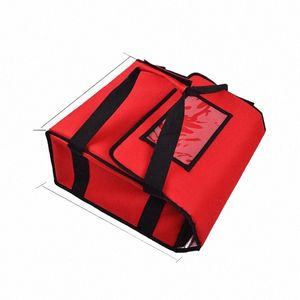15 -calowa torba na pizzę izolowaną pizzę Torba Temp Pizza Torba Składane izolowane pudełko na lunch Składany pakiet lodu Portable Q8xs#
