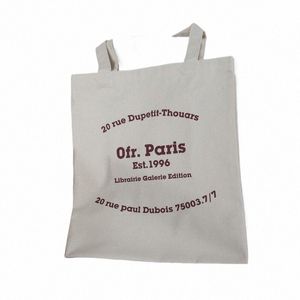 women Canvas Shop Bag Paris Letters Print Shoulder Bag Eco Cott Linen Shopper Bags Cloth Fabric Handbag Tote For Girls w9DQ#