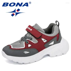 Casual Shoes BONA 2024 Designers Sneakers Girls Sport Child Leisure Trainers Breathable Kids Running Footwear