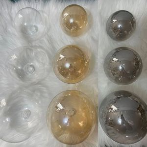 Modern nordisk pendellampa glas kul ljus transparent/bärnsten/rök grå glas boll retro taklampor vintage hängande lampa