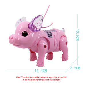 Sevimli elektrik tasması domuz müziği yürüyüş domuz oyuncakları LED hafif elektronik halat çeken evcil hayvanlar etkileşimli oyuncak çocuklar için hediyeler