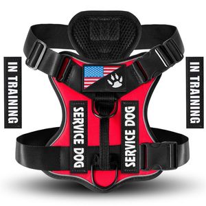 Dog Harness Reflective Dog Vest Harness Adjustable Soft Oxford Pet Harness Inner Layer Mesh Easy Control of Small Medium Large Dogs