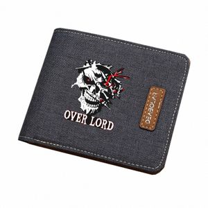 anime Overlord wallet student coin Card purse Men women short printing Carteira wallet teenagers purse y2hI#
