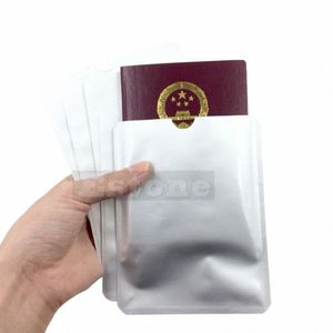 5st/Lot Passport Säker ärmhållare Anti Scan RFID Blockeringsskydd Cover Plastic White Soft Trunk Ingen dragkedja Car Protector R2SM#