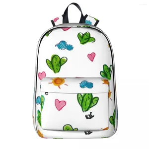 Backpack Cactus Pattern 1 Backpacks Boys Girls Bookbag Children School Bags Cartoon Rucksack Travel Shoulder Bag Large Capacity