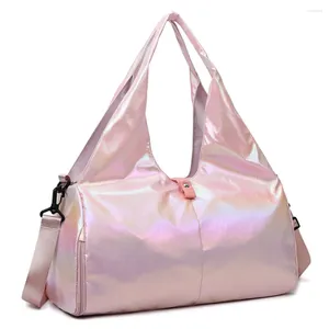 Shoulder Bags Women Travel Tote Handbag Large Capacity Pearlescent Dance Crossbody Bag Multipocket Dry Wet Separation Leisure Exercise Gym