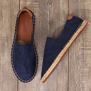 Casual Shoes Espadrilles for Men Flats Linen Mesh 2024 Summer Man Classics Non-Slip Male Sneakers Big Size 44 45 46 47