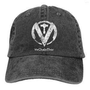 Cappellini con sfera Crypto Coin VTHO Token VeThor Berretto da baseball Cappelli da uomo Donna Visiera Protezione Snapback Vechain Miners