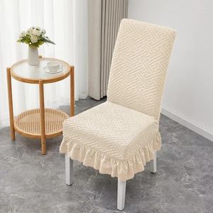 Chair Covers Universal Elastic Dining Cover Thick Jacquard Spandex For Room Anti-Slip Kitchen