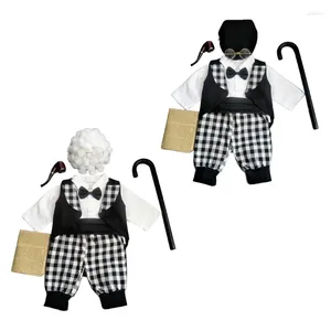 Giyim Setleri Bebek Erkekler Po Kıyafetleri Doğdu Cosplay Büyükbabası Foto Hediyesi