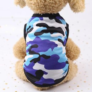Abbigliamento per cani 2024 Estate Colori mimetici Vestiti di cotone Cute Cats Puppy Vest Camicia per Teddy Barboncino Cani di piccola taglia Pet