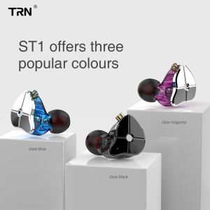 Наушники Новые TRN ST1 1DD + 1BA Гибридные драйверы Наушники-вкладыши HIFI DJ Беговые спортивные наушники Наушники-вкладыши со съемным кабелем