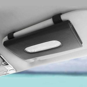 Upgrade Car Sun Visor Leather Tissue Box Tissue Box Towel Sets Holder Auto Interior Storage Decoration Car Accessories Car Tissue Holder