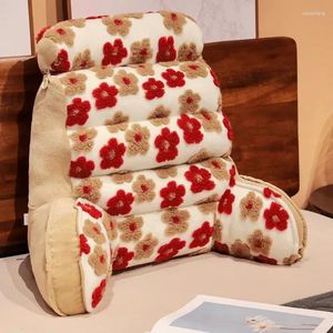 Pillow Cute Flower Shaped Bedside Sofa Soft Backrest Lamb Velvet Waist