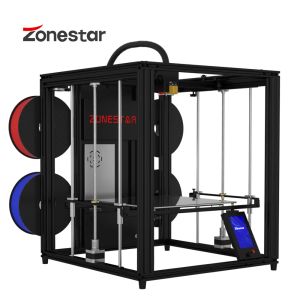 Zonestar 4 Extruders Multi Color FDM 3D-принтер 4-в-1-в 1-й закрытой раме.