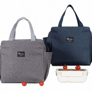 Portable Lunch Bag Ny värmeisolerad lunchlåda Tote Cooler Handväska Bento Pouch Dinner Ctainer School Food Storage Väskor Z7H9#