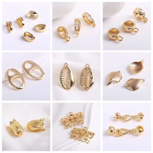14K Gold Plated Large Flower Bead Caps High Quality Brass Metal Tulip Floral Tassel Caps DIY Jewelry Making Accessories