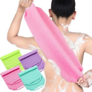 Toalha de banho novo para homens e mulheres, esfoliando a pele morta esfolia a limpeza profunda massagem traseira lama esfregando tira de chuveiro