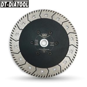 Zaagbladen dtdiatool 1pc dia 7inch/180mm elmas kesme, granit mermer beton taşlama için m14 iplik çift testere bıçağı ile grindng disk