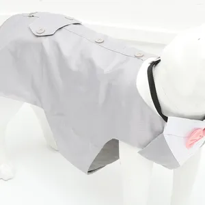 Cão vestuário terno bandanas pequena camisa smoking poliéster gravata borboleta para cães banquete filhote de cachorro roupas