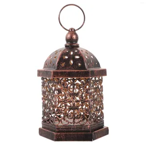Świecowe uchwyty domowe Dekor Vintage Maroko Lampka dekoracyjna metalowa latarnia żelazna latarnia ślub