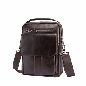 qualidade Original de couro masculino casual ombro Menger saco de couro Fi Cross-corpo Bag 10 