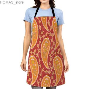 Aprons Aesthetic Women kitchen apron original Children Waterproof girl custom man waiter work apron oil proof mandala vintage Persia Y240401GAA2