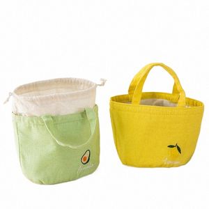 fi Lunch Bags Drawstring Picnic Tote Portátil Insulati Lunch Box Pequena Bolsa Bebida Cooler Bag Cute Food Storage Bags 79Am #