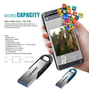 Lenovo 2TB 1TB USB 3.0 Flash Drives 512 ГБ высокой скорости Pendrive 256 ГБ USB Drive 128 ГБ Memoria USB Flash Диск для компьютерных ноутбуков