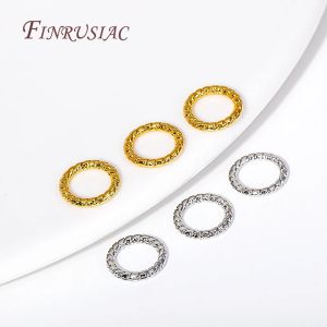 18K Gold Platted Alloy Metal Round Twist-Stil geschlossene Ringanschlüsse für DIY-Schmuckzubehörzubehör zubehör