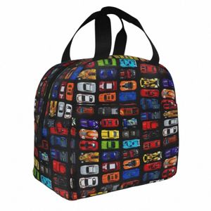 Carros e Cstructi Truck Isolados Lunch Bag Thermal Bag Reutilizável Grande Tote Lunch Box Food Bag Work Picnic Q0IM #