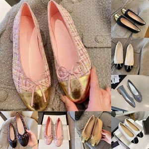 Ladies Paris Ballerina Ballerina Designer Mokorka damska sukienka buty Lady Niskie pięty swobodny but moda luksus miękki skórzany różowy biały czarny beżowy kapcie ślubne 35-42