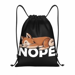 Custom Shiba Inu Drawstring Bag Мужчины Женщины Легкий Забавный Японский Собака Нет Спорт Тренажерный Зал Рюкзак Для Хранения X4Ei #