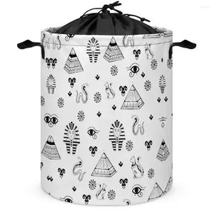 Förvaringspåsar bins Eye Egyptian Hieroglyphs Farao Vintage for Laundry Basket Organizer Division kan vikas Badrumdiagram