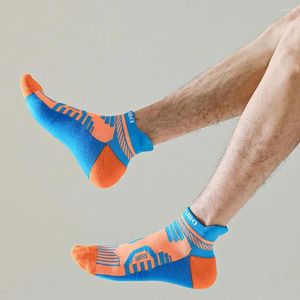 Мужские носки, хлопковые яркие цвета, дышащее дезодорирующее полотенце, нижняя часть щиколотки, уличная езда, баскетбол, футбол