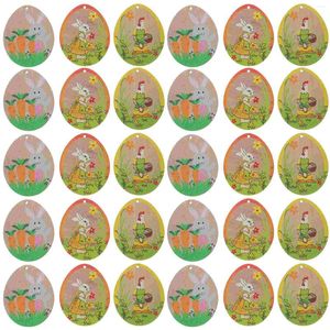 Decorative Figurines 30pcs Easter Themed Egg Hanging Ornaments Pendant Tree Decors