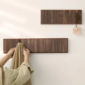 Hooks Bag Hanging Key Rack Design Porch Clothes To Flip Towel Holder Household Wall Hook Multi-scene Solid Wood Applicable