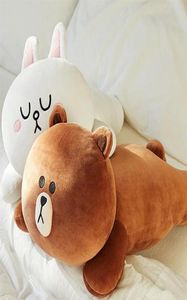 brown and cony plush toy Brown bear Cony ranima pillow cute sofa office doll Anime peripheral sleeping pillow Brown bear rabbit 204138776