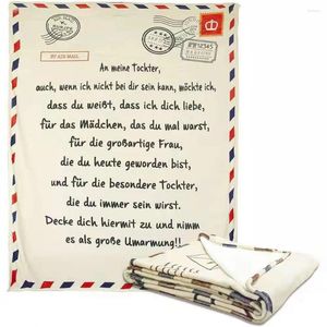 Filtar fleece filt till min dotter/son deken holländsk meddelandet brev flanell gåva till barn Koc 120x150/130x150/150x200/150x220cm